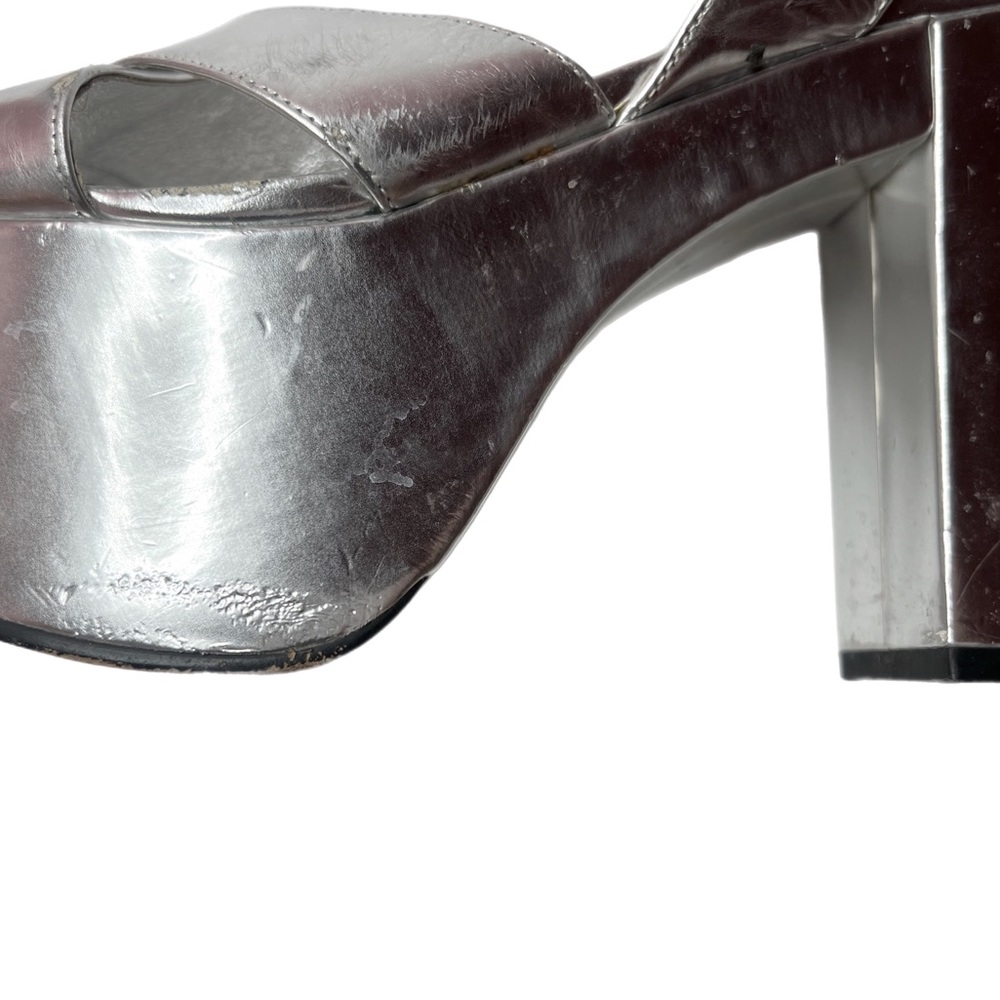 ALDO silver shiny platform heels - Picture 3 of 4
